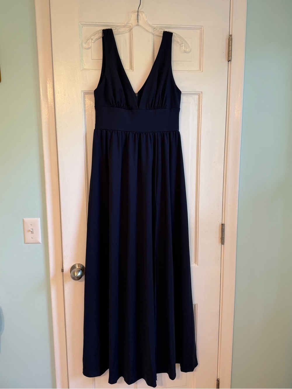 Ever Pretty Navy Deep V Maxi Dress
